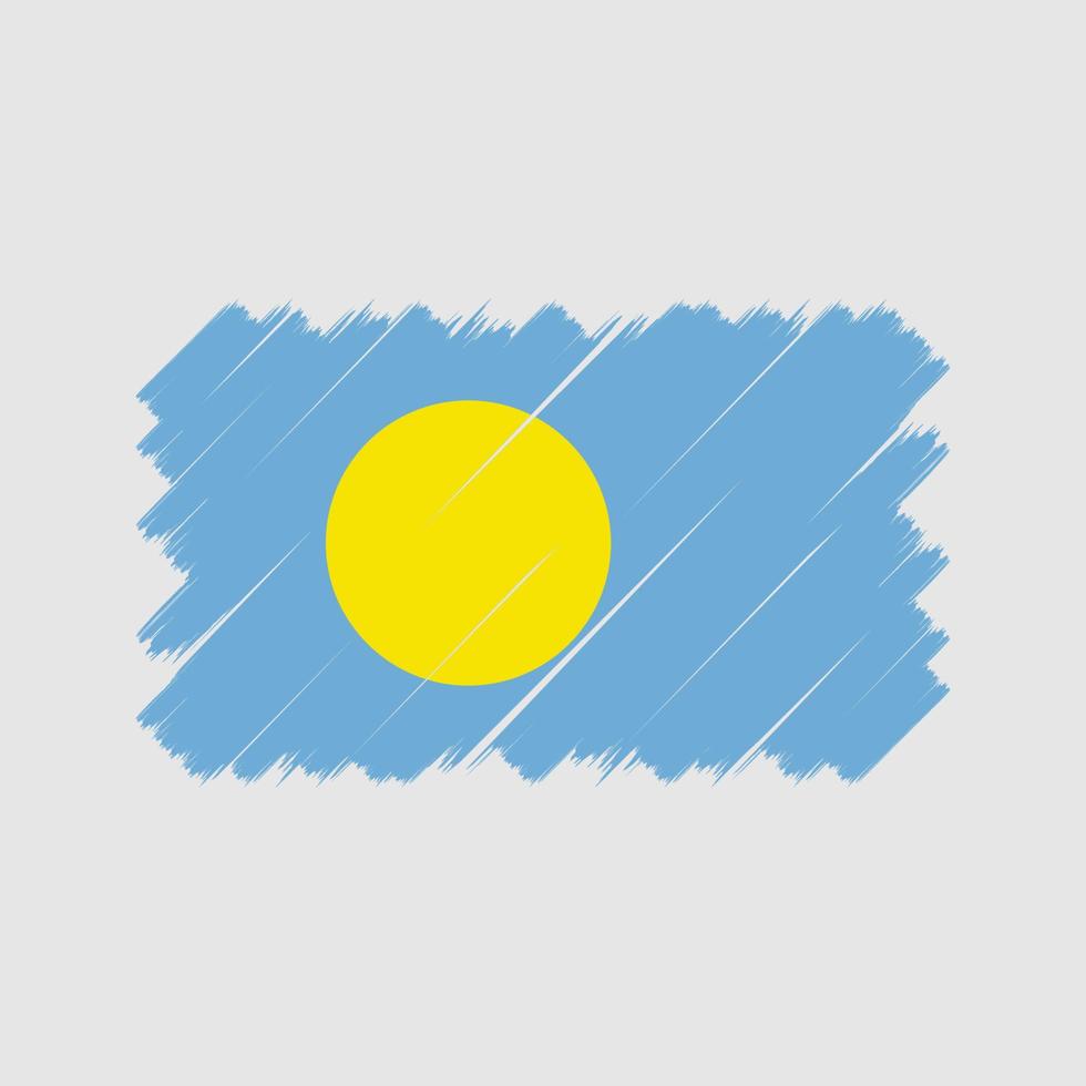 Palau Flag Brush. National Flag vector