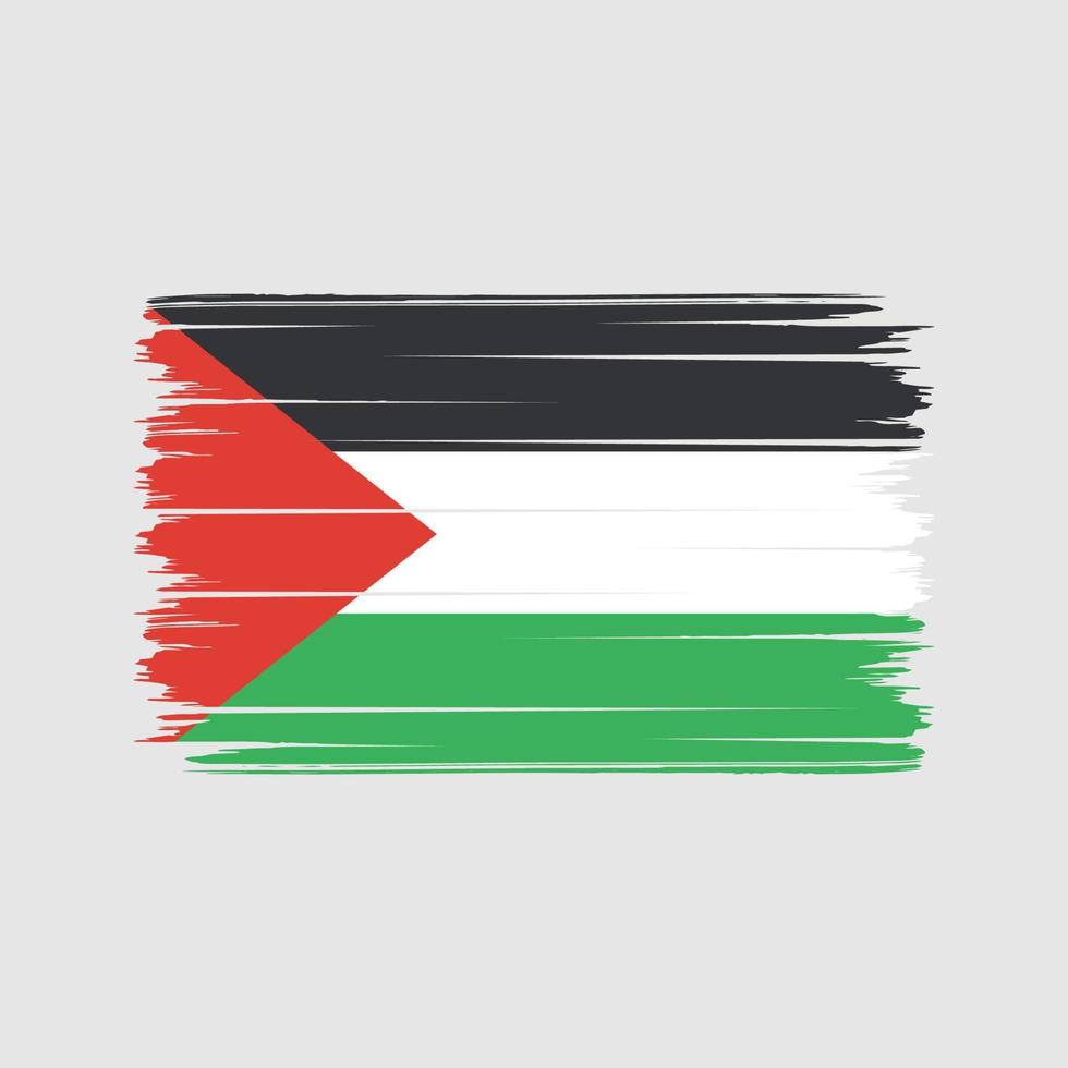Palestine Flag Brush Strokes. National Flag vector