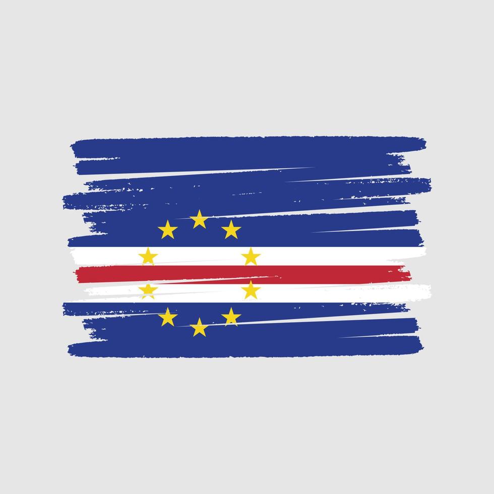 Cape Verde Flag Brush. National Flag vector