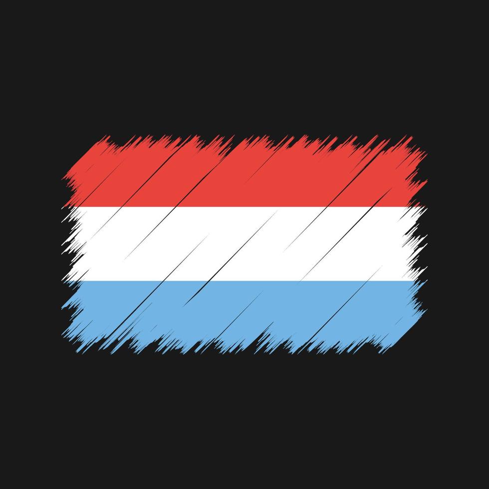 Luxembourg Flag Brush Strokes. National Flag vector