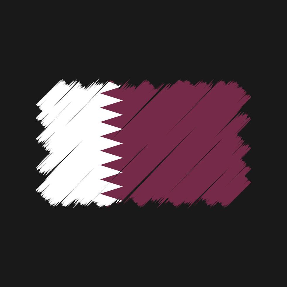 Qatar Flag Brush. National Flag vector