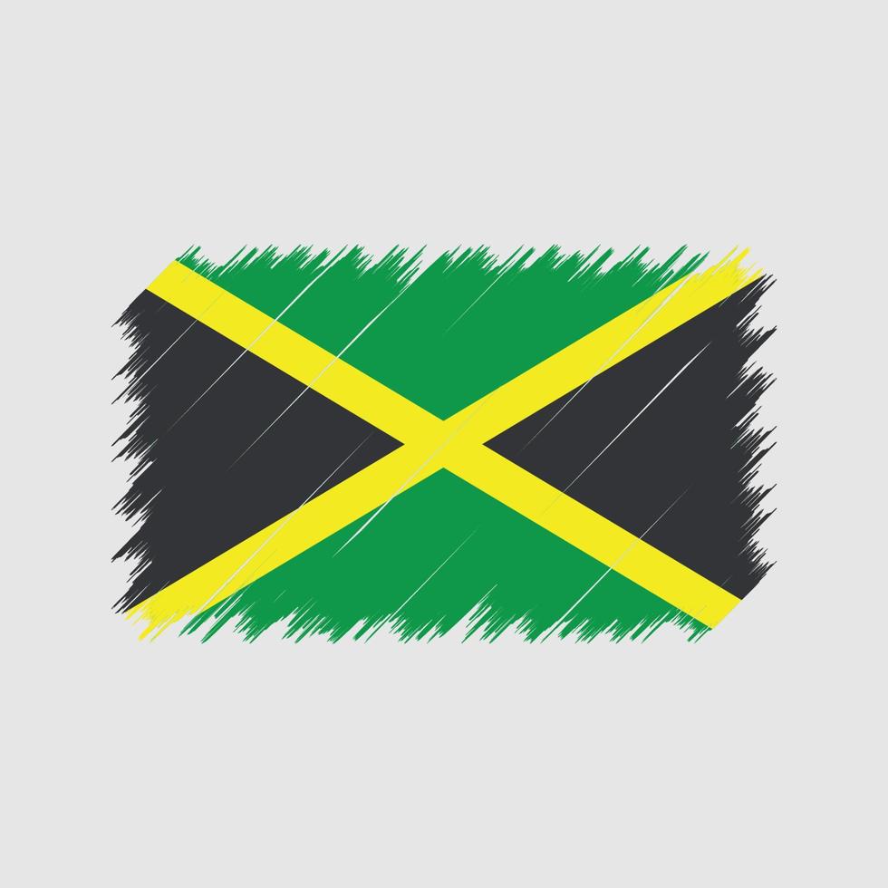 Jamaica Flag Brush Strokes. National Flag vector