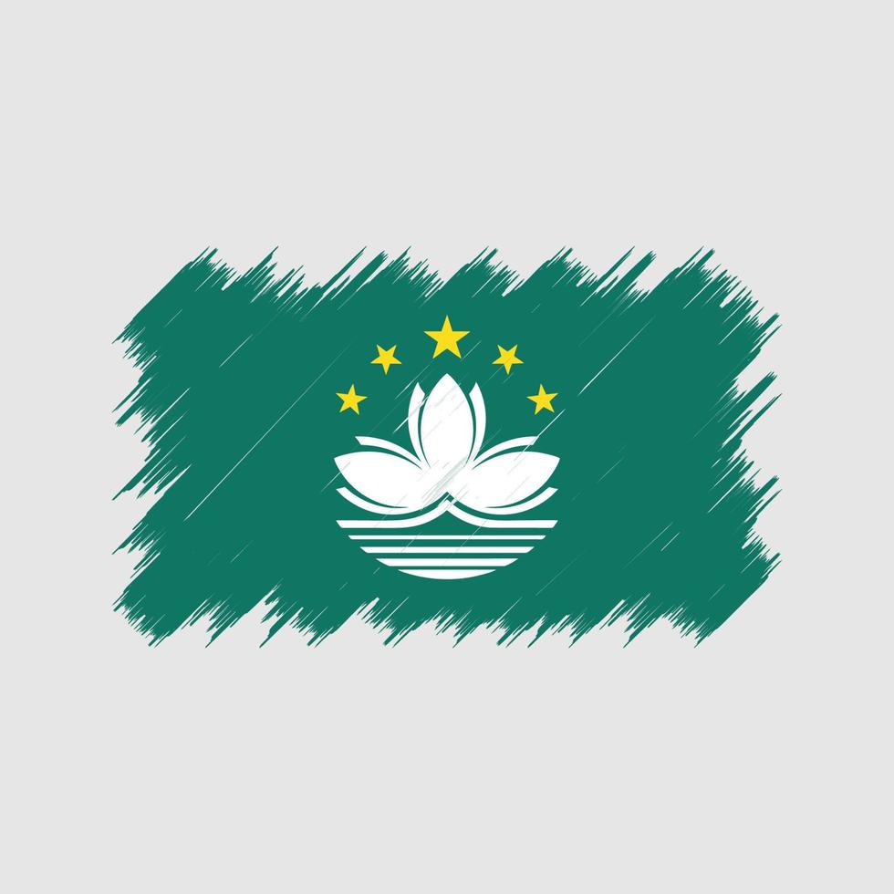 cepillo de bandera de Macao. bandera nacional vector