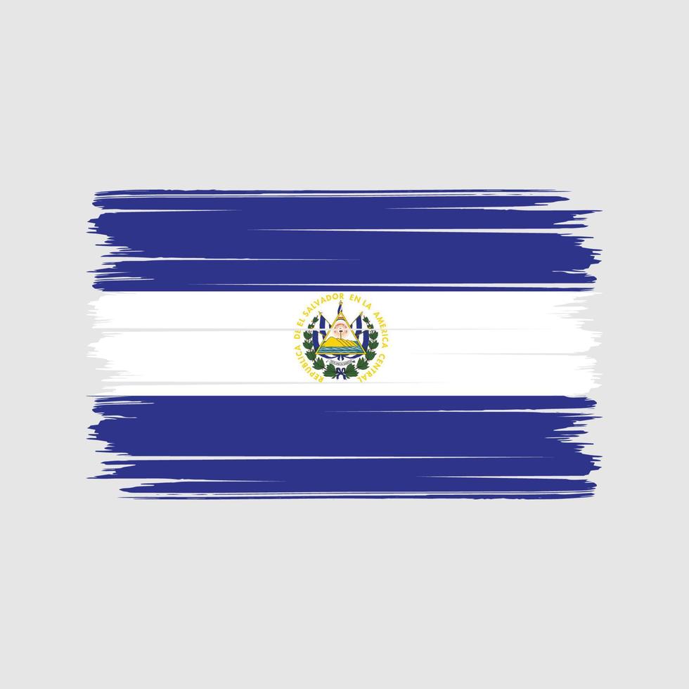 El Salvador Flag Brush Strokes. National Flag vector