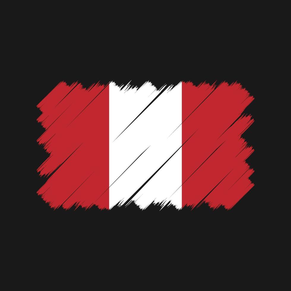 Peru Flag Brush. National Flag vector