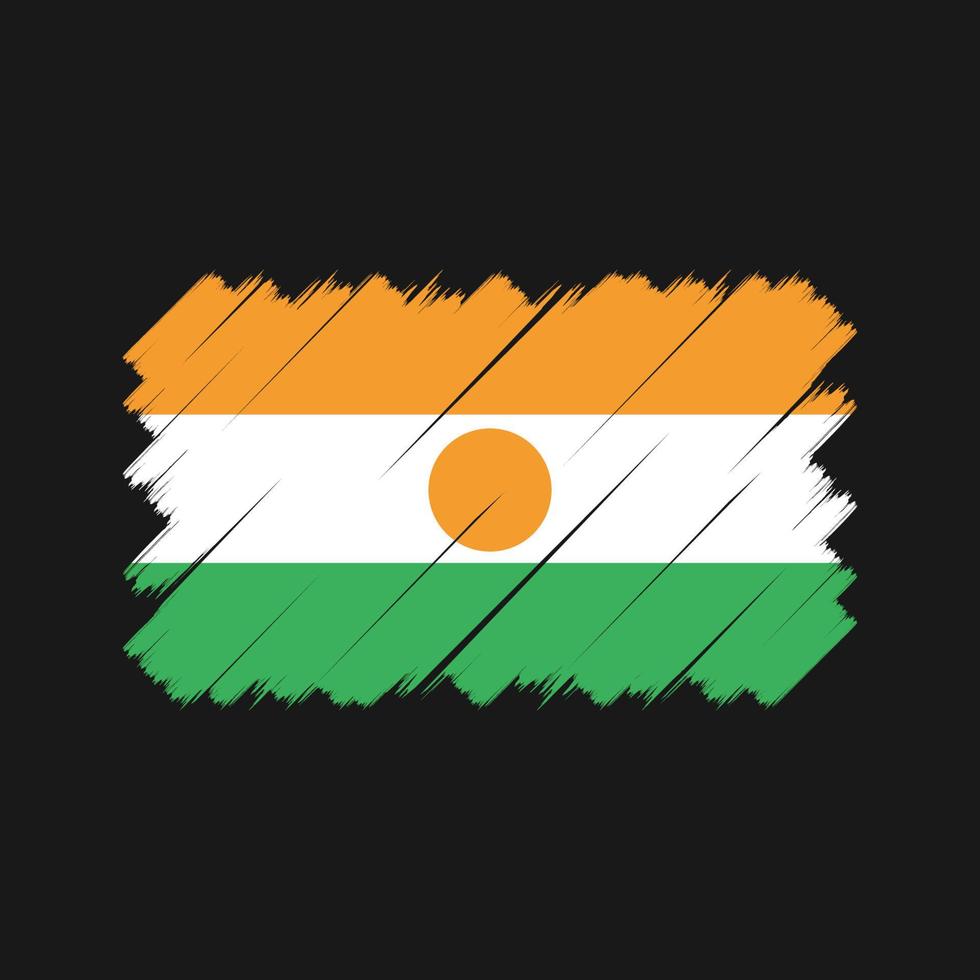 Niger Flag Brush. National Flag vector