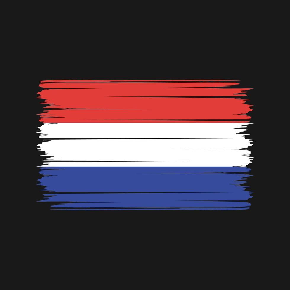 Netherlands Flag Brush Strokes. National Flag vector