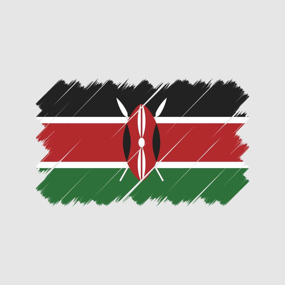 cepillo de bandera de Kenia. bandera nacional vector
