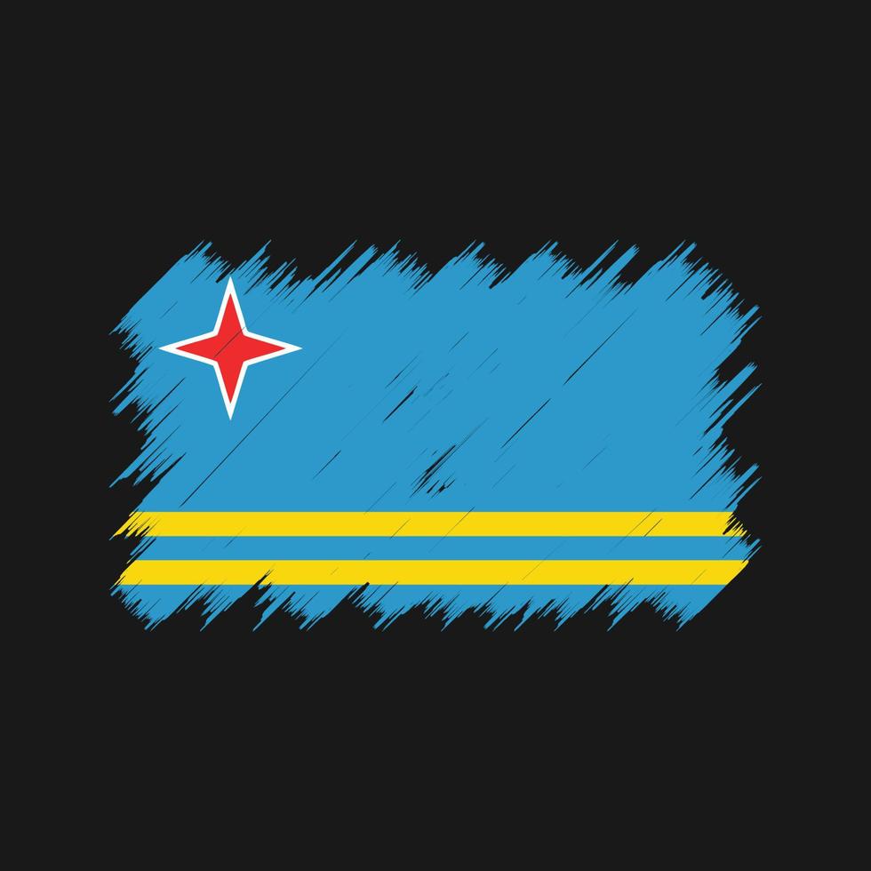 cepillo de la bandera de aruba. bandera nacional vector