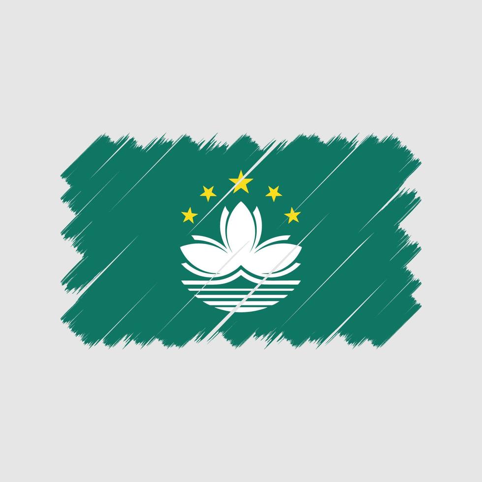 cepillo de bandera de Macao. bandera nacional vector