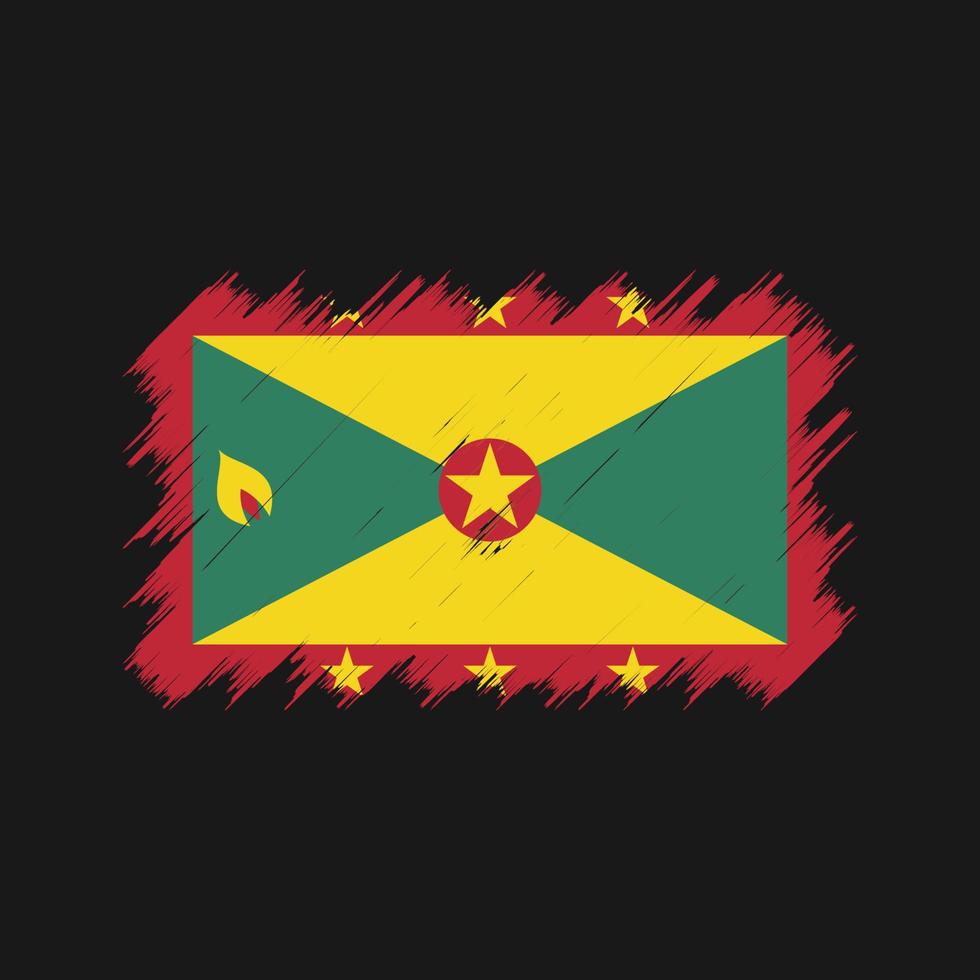Grenada Flag Brush. National Flag vector