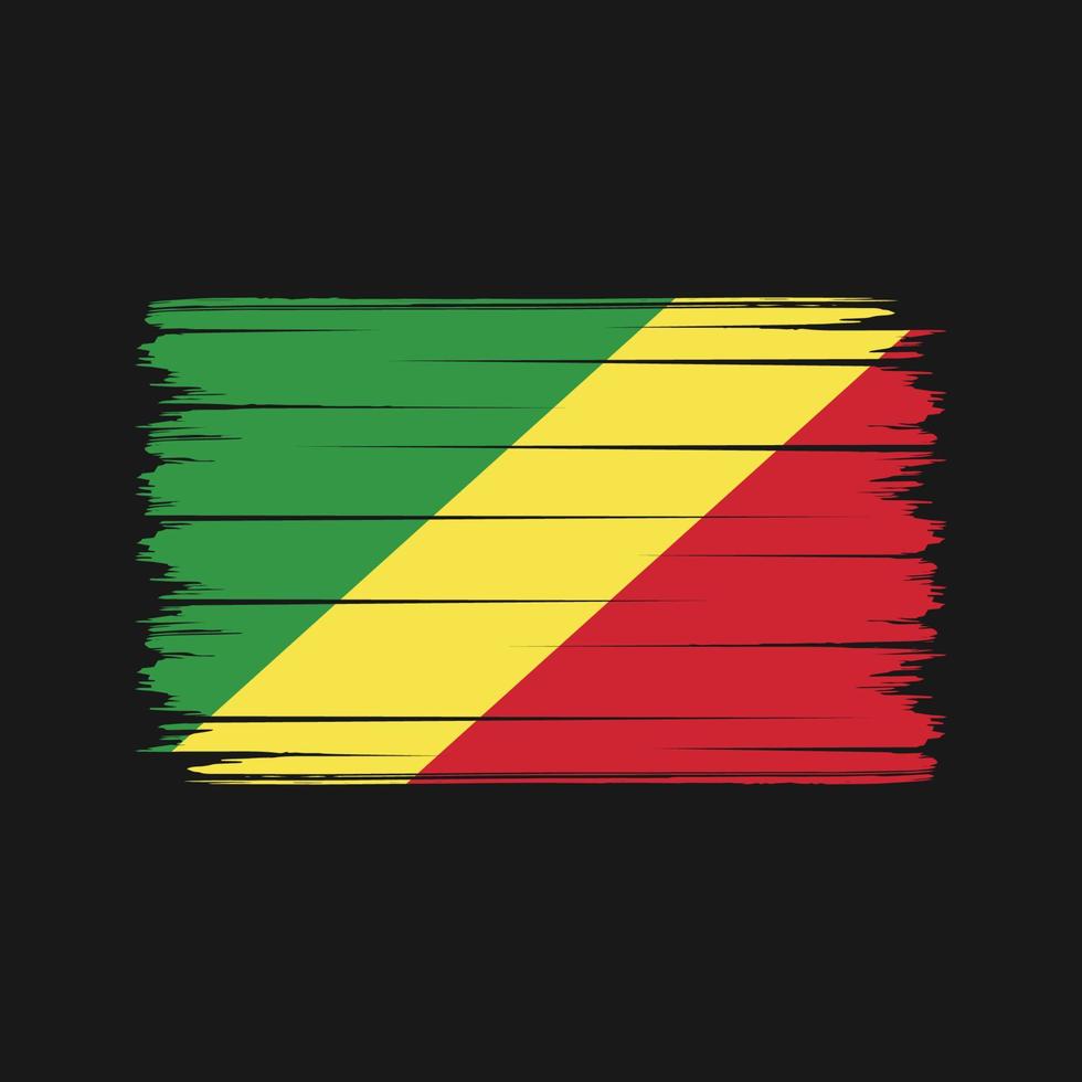 Congo Flag Brush Strokes. National Flag vector