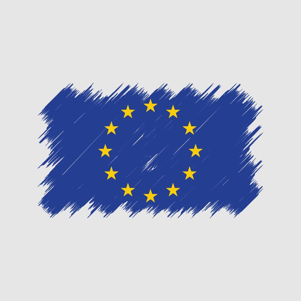 European Flag Brush. National Flag vector