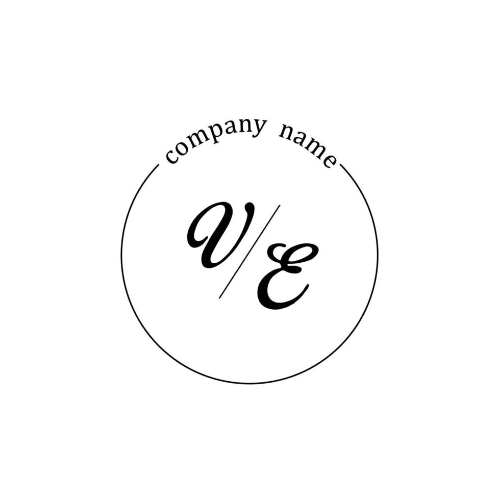 Initial V logo monogram letter minimalist vector