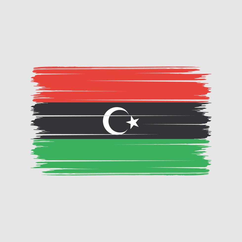 Libya Flag Brush Strokes. National Flag vector