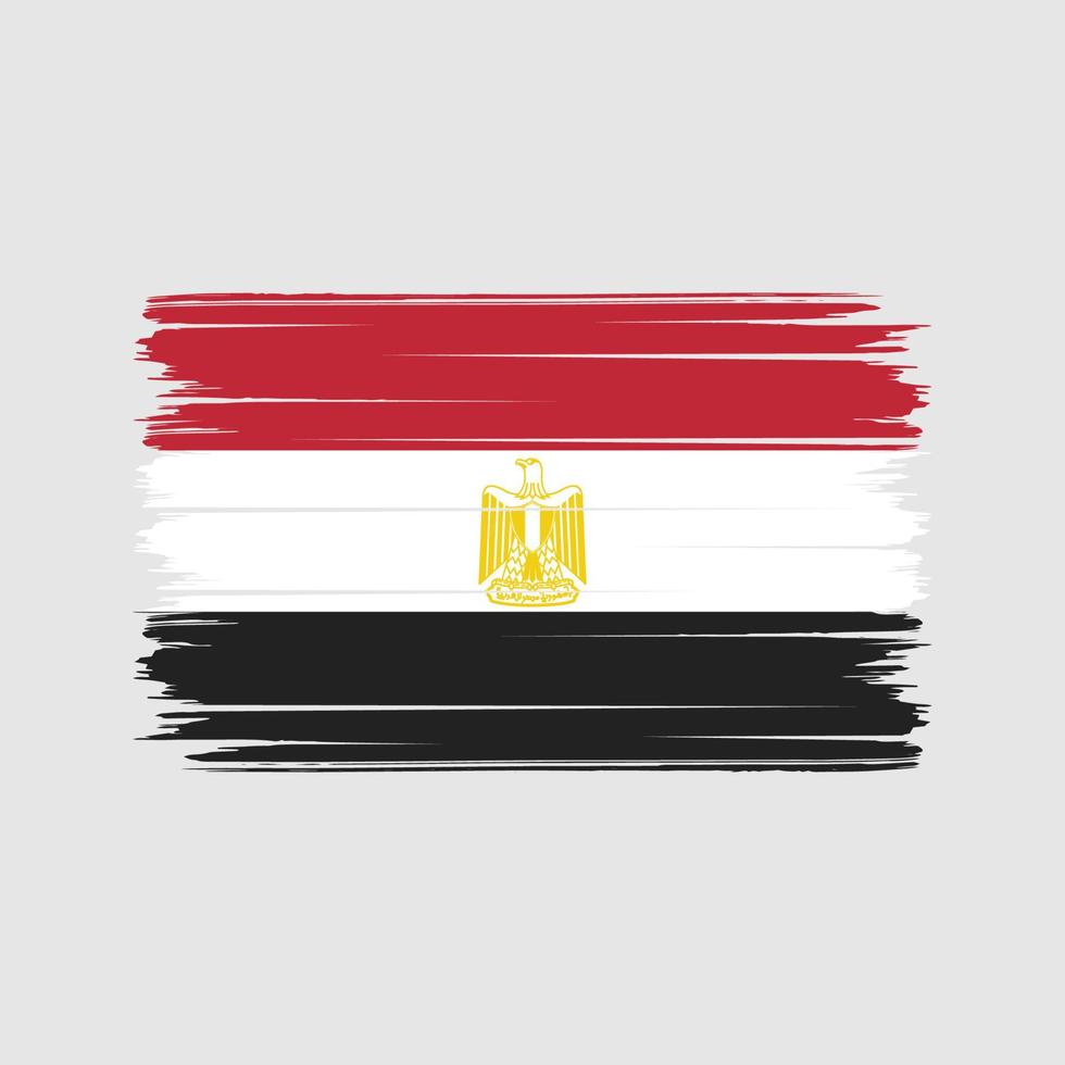 trazos de pincel de bandera de egipto. bandera nacional vector