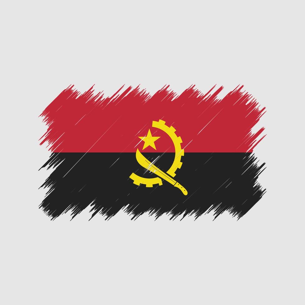 Angola Flag Brush. National Flag vector