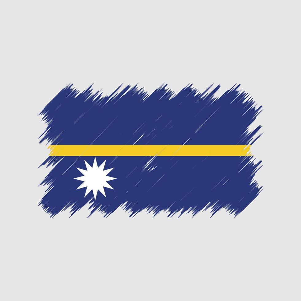 cepillo de la bandera de nauru. bandera nacional vector