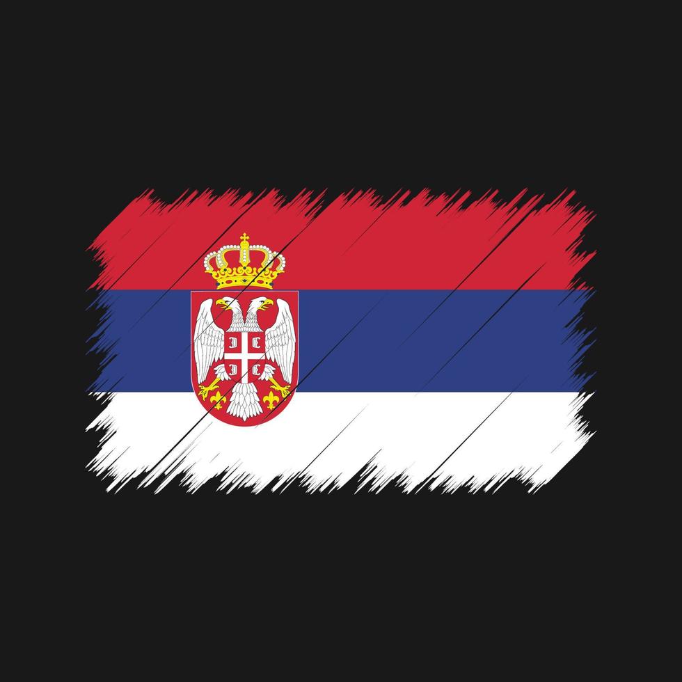 trazos de pincel de bandera serbia. bandera nacional vector