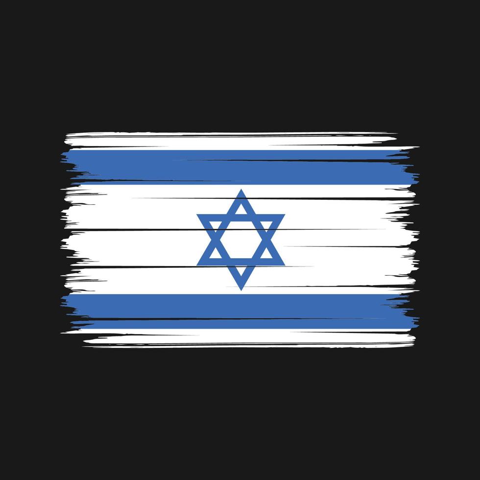 Israel Flag Brush Strokes. National Flag vector
