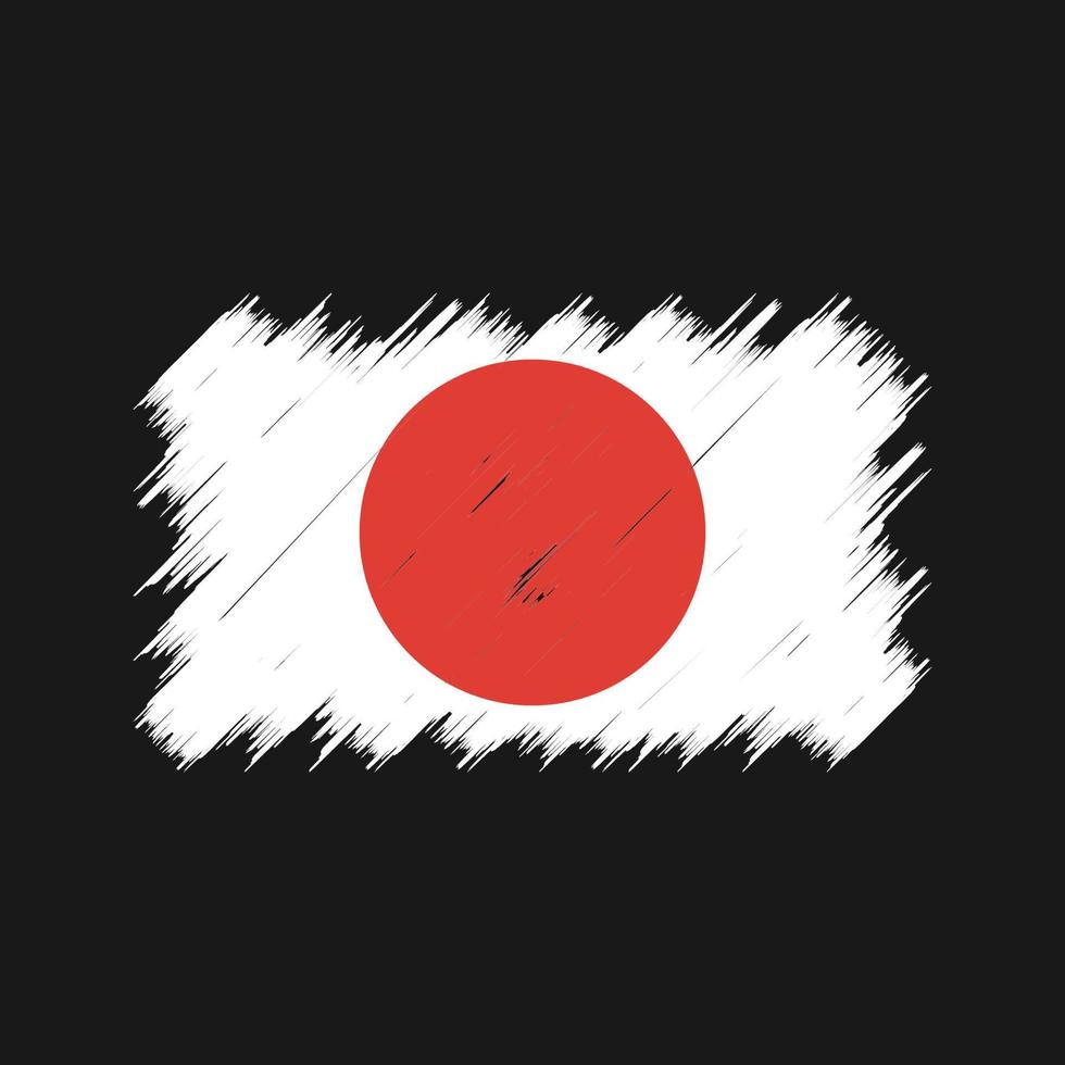Japan Flag Brush. National Flag vector