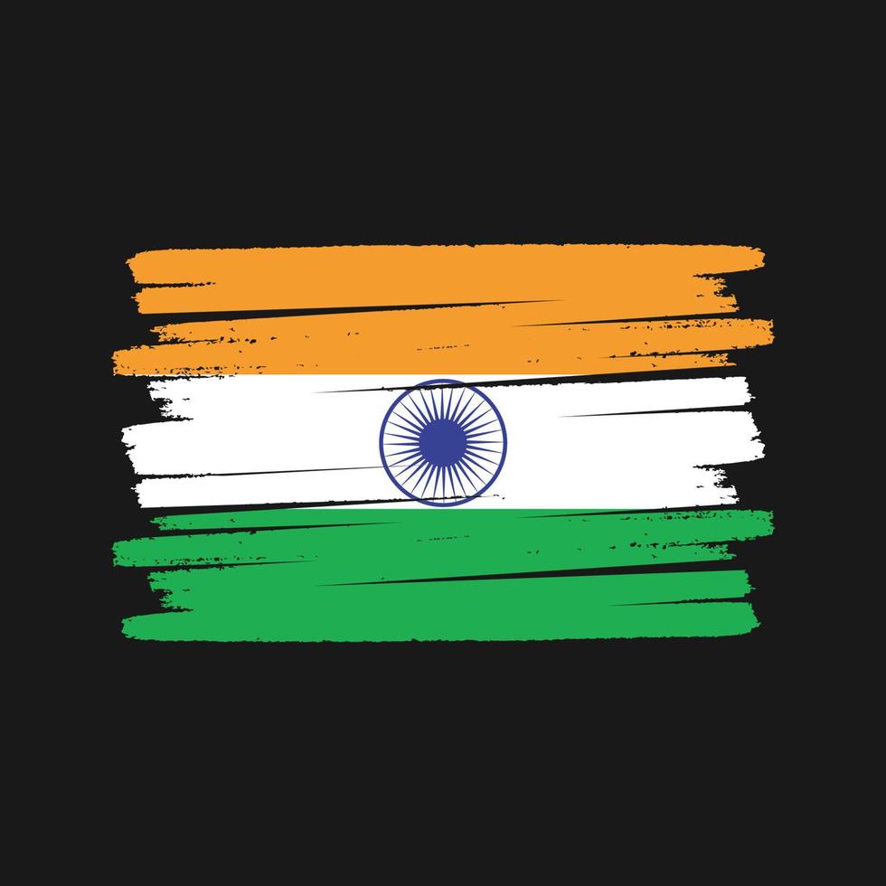 India Flag Brush. National Flag vector