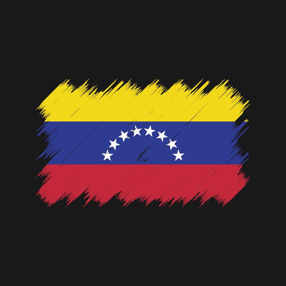 pincel de bandera de venezuela. bandera nacional vector