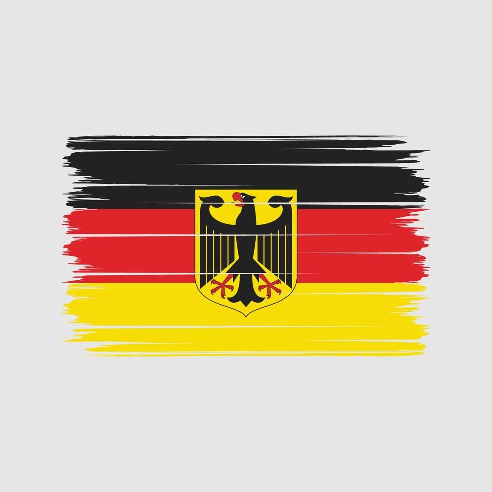 trazos de pincel de bandera de alemania. bandera nacional vector