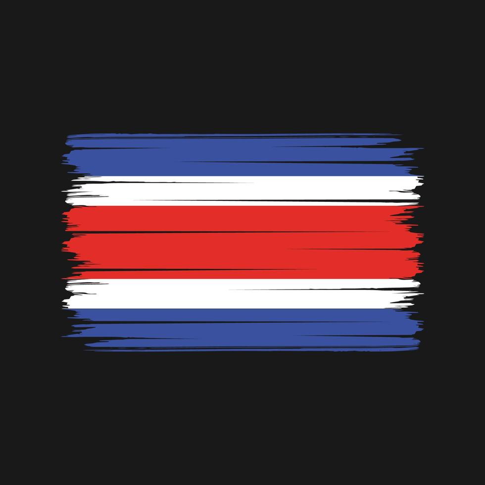 trazos de pincel de bandera de costa rica. bandera nacional vector