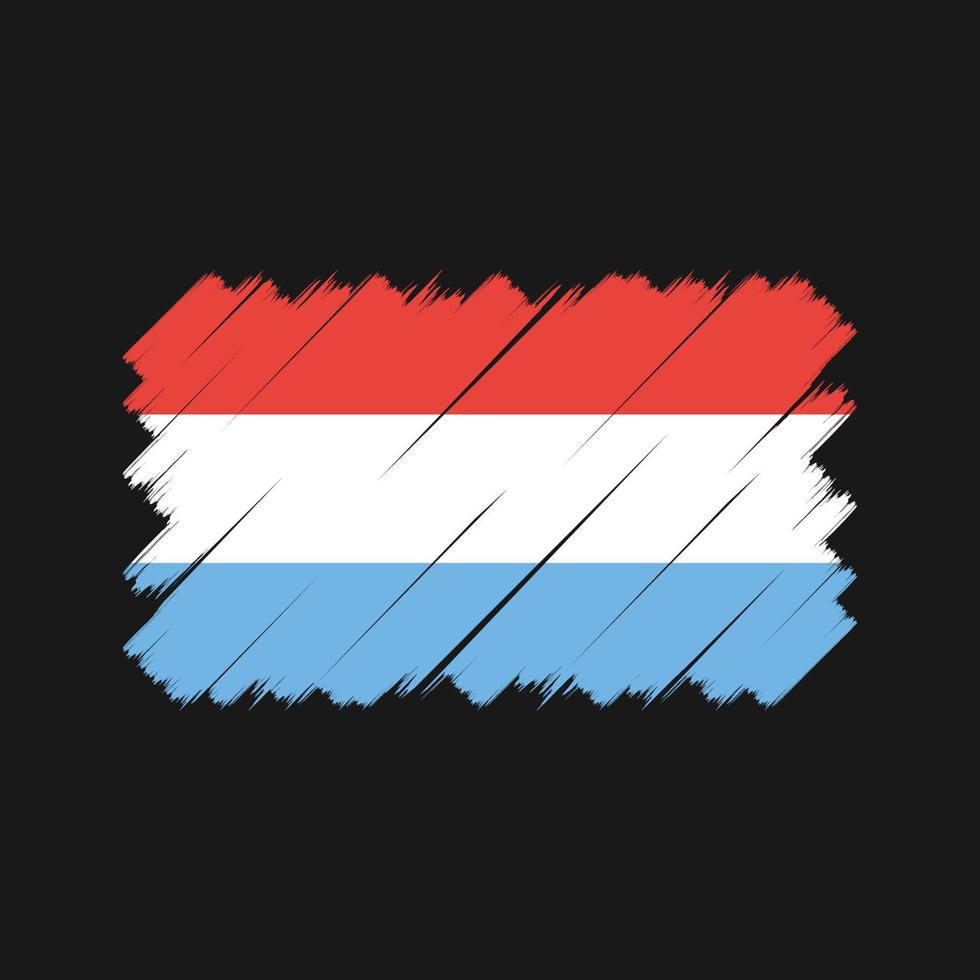 Luxembourg Flag Brush. National Flag vector