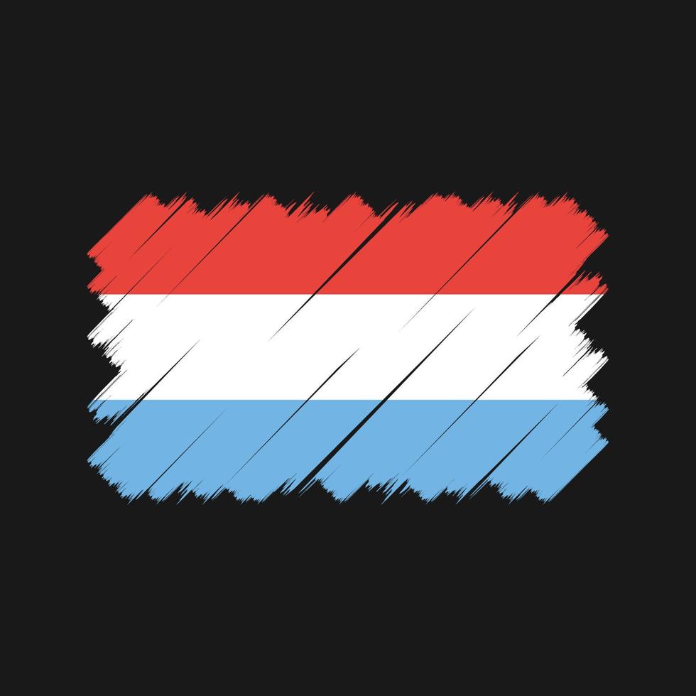 pincel de bandera de luxemburgo. bandera nacional vector