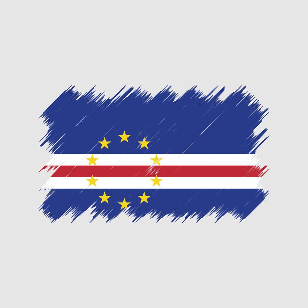 pincel de bandera de cabo verde. bandera nacional vector