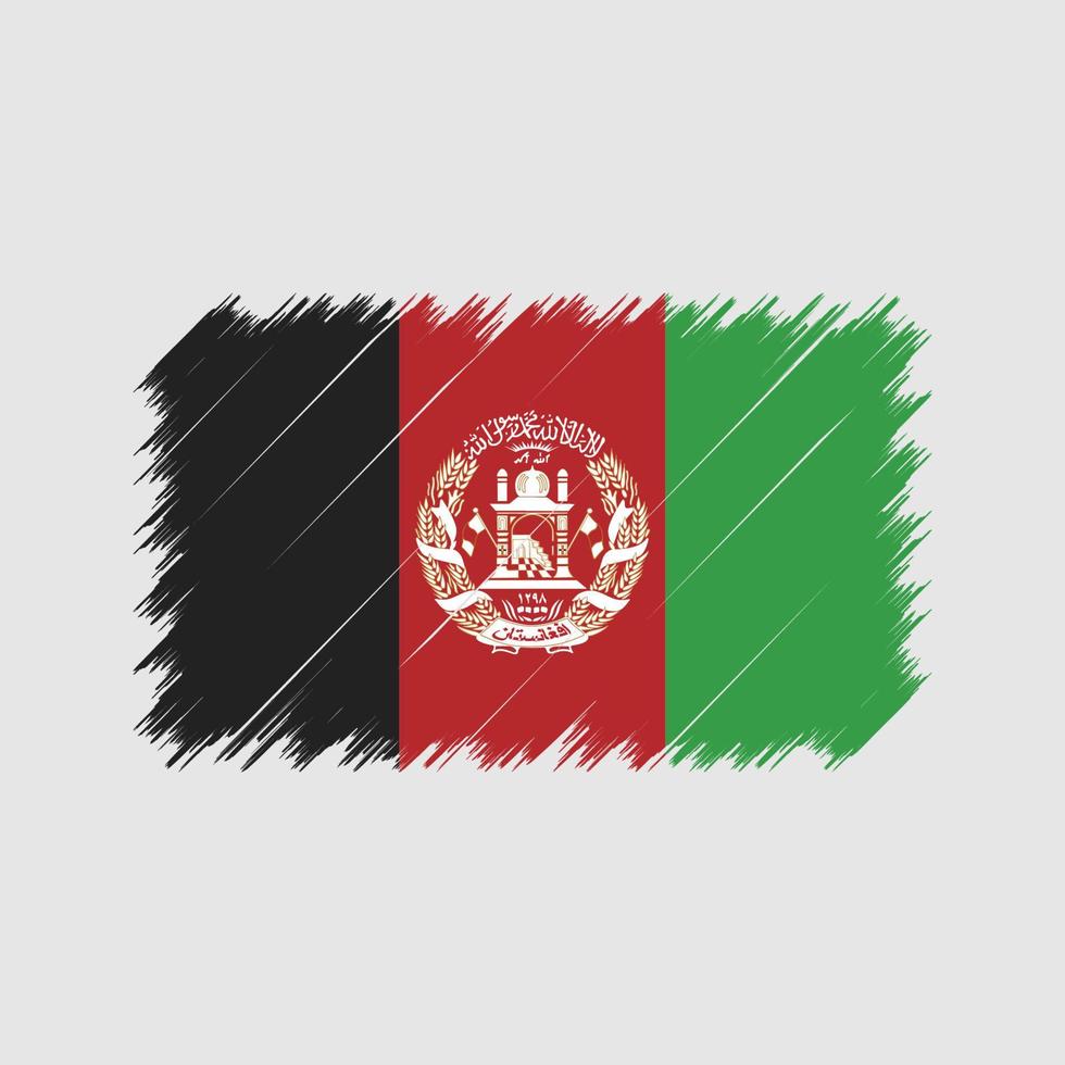 Afghanistan Flag Brush Strokes. National Flag vector