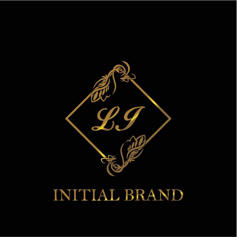 initial LI handwritten luxury letter template 10365539 Vector Art at