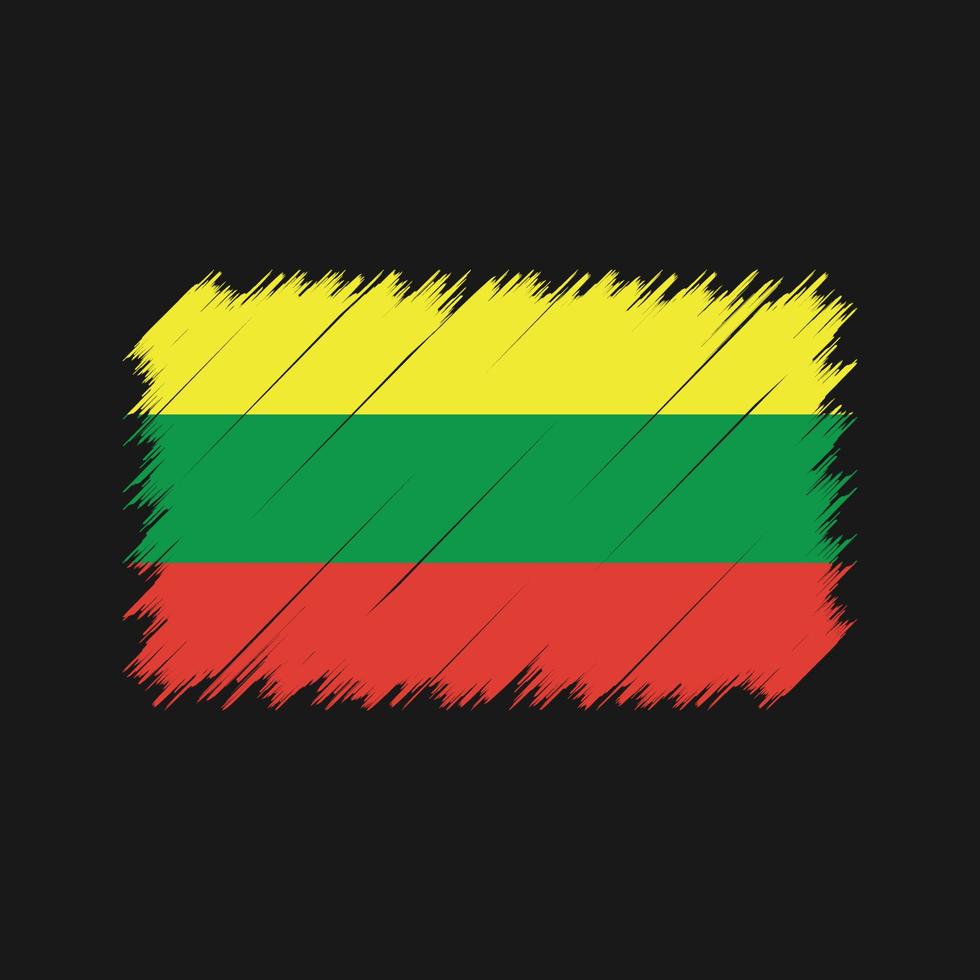 Lithuania Flag Brush Strokes. National Flag vector