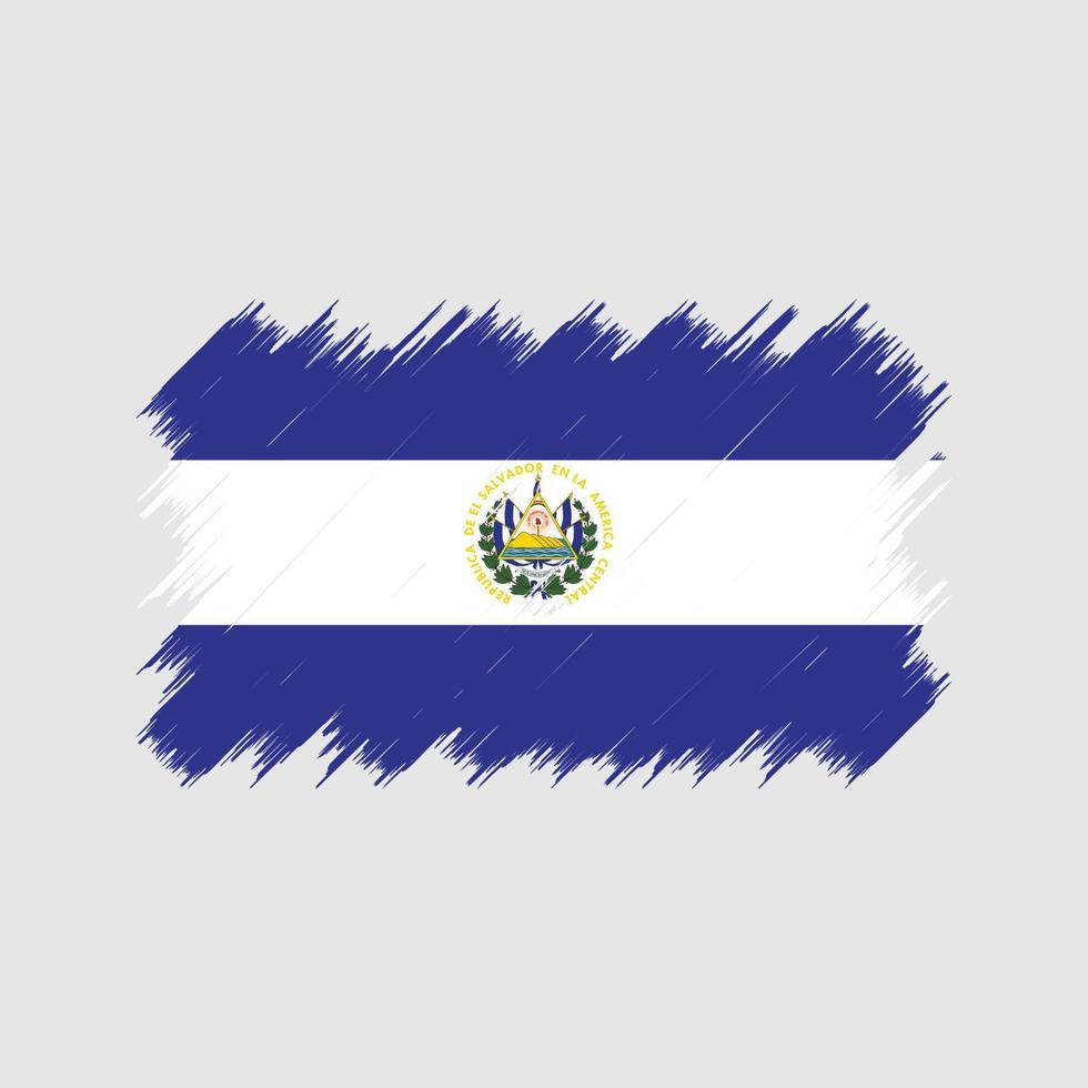 El Salvador Flag Brush. National Flag vector