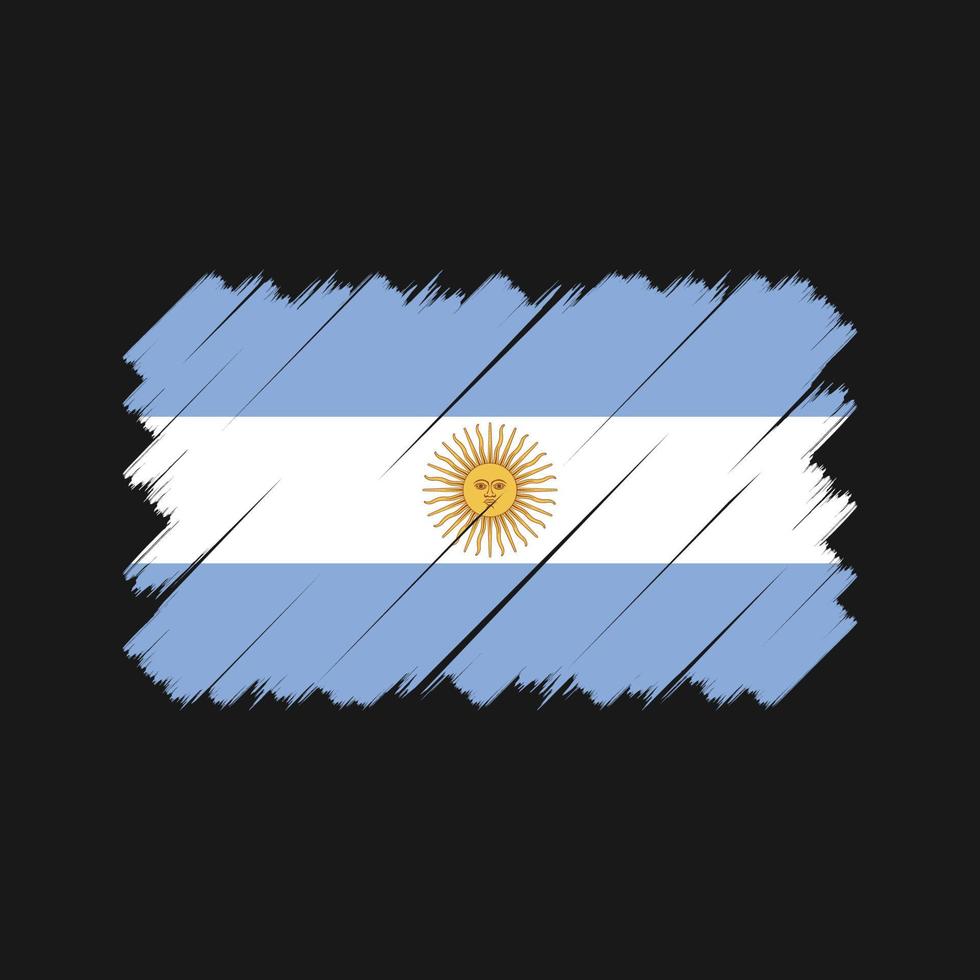Argentina Flag Brush. National Flag vector