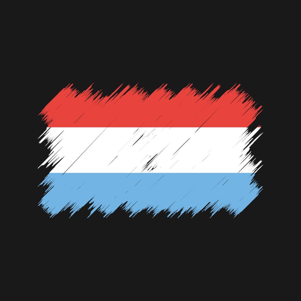 pincel de bandera de luxemburgo. bandera nacional vector