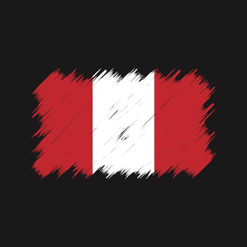 Peru Flag Brush. National Flag vector