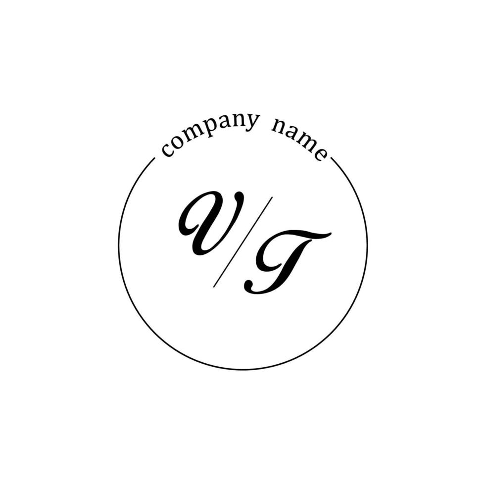 Initial V logo monogram letter minimalist vector