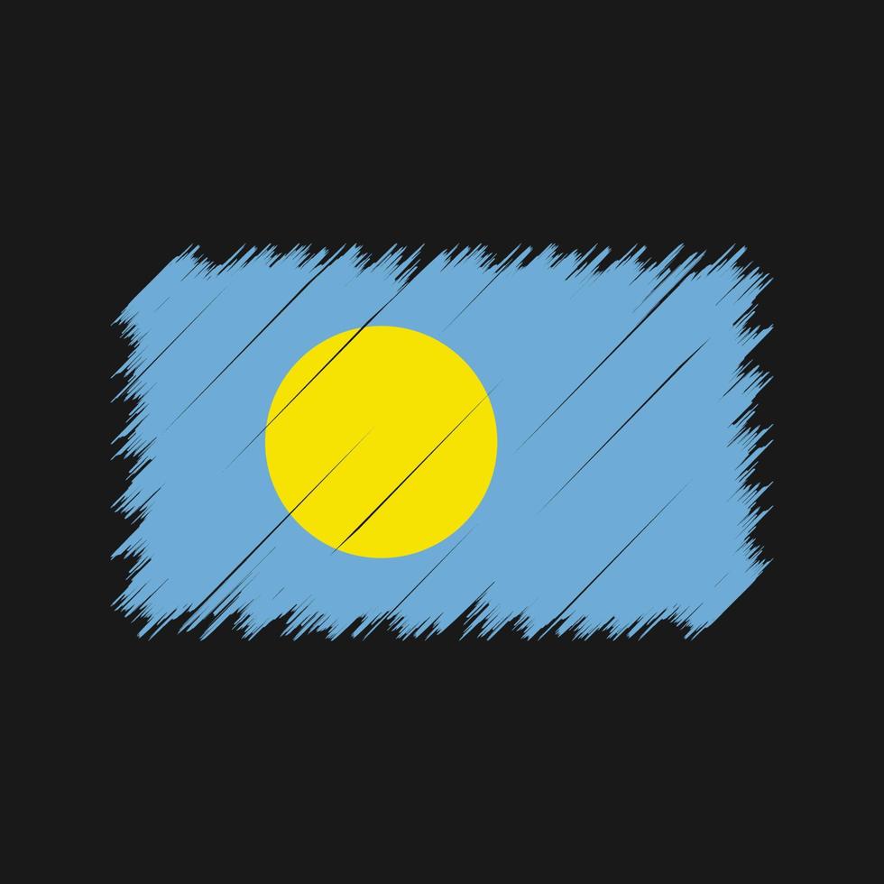 Palau Flag Brush Strokes. National Flag vector