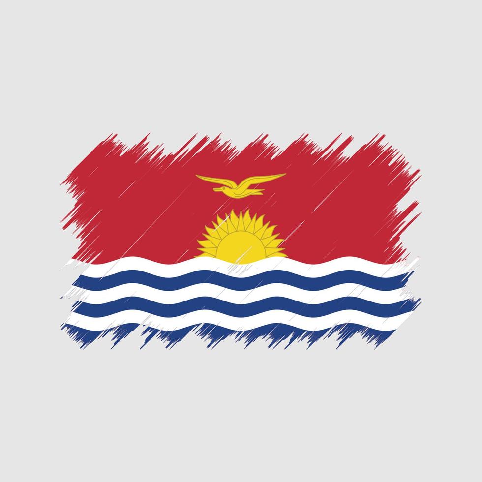 cepillo de bandera de kiribati. bandera nacional vector