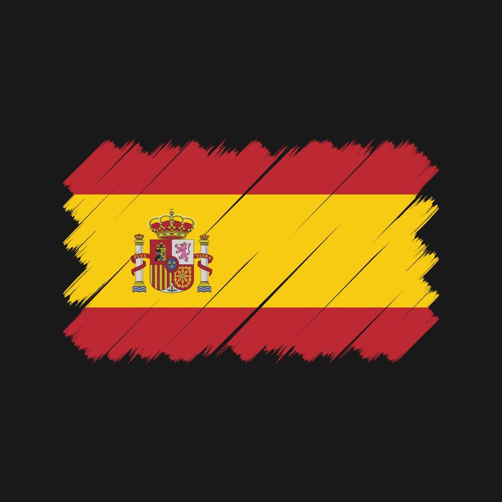 cepillo de bandera de españa. bandera nacional vector