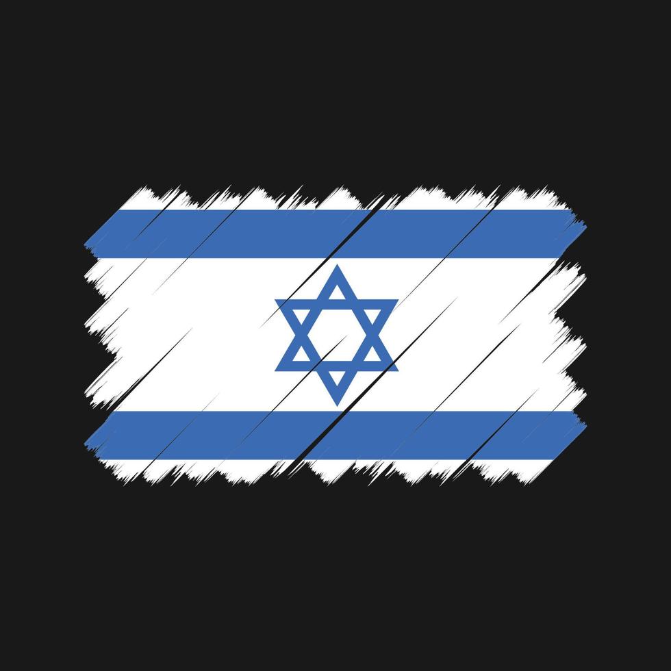 cepillo de la bandera de israel. bandera nacional vector