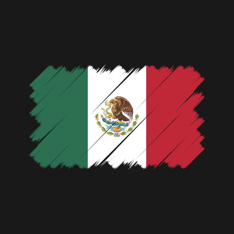 cepillo de bandera de méxico. bandera nacional vector