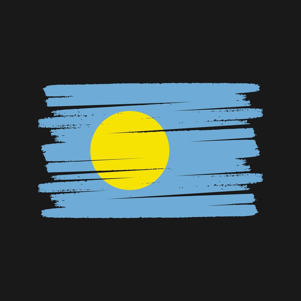 Palau Flag Brush. National Flag vector