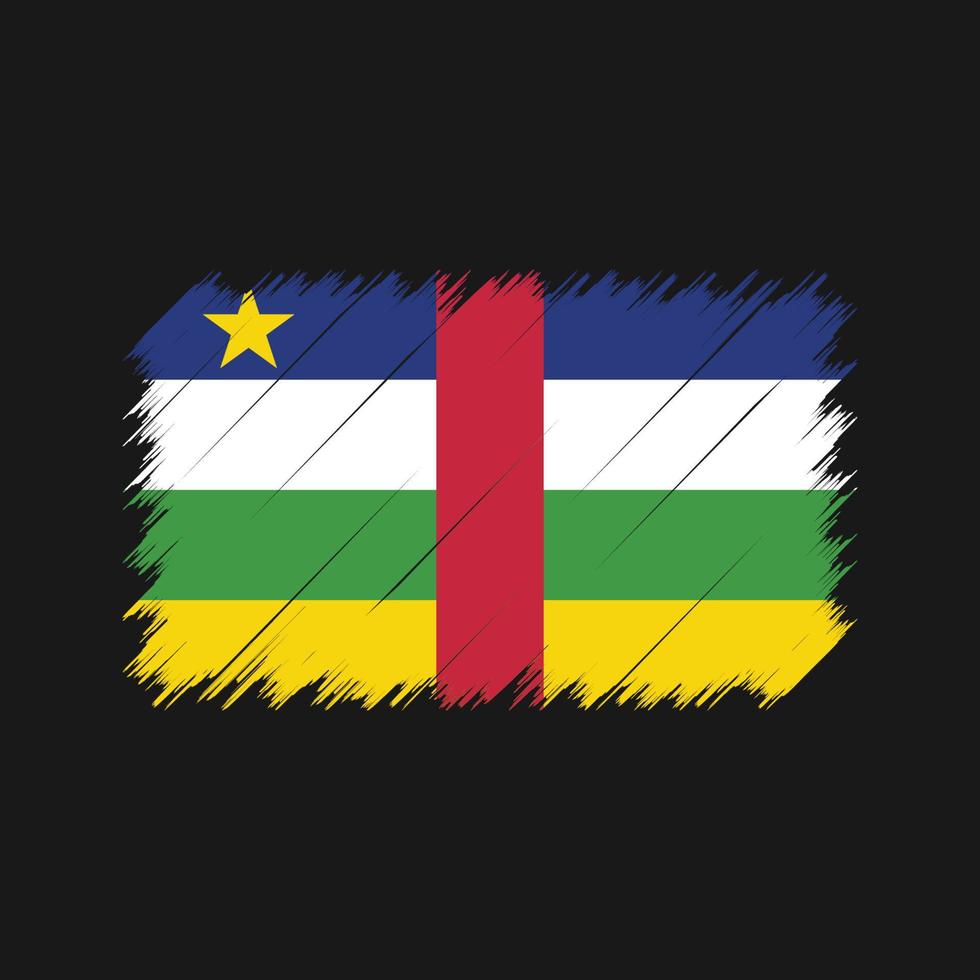 trazos de pincel de bandera centroafricana. bandera nacional vector