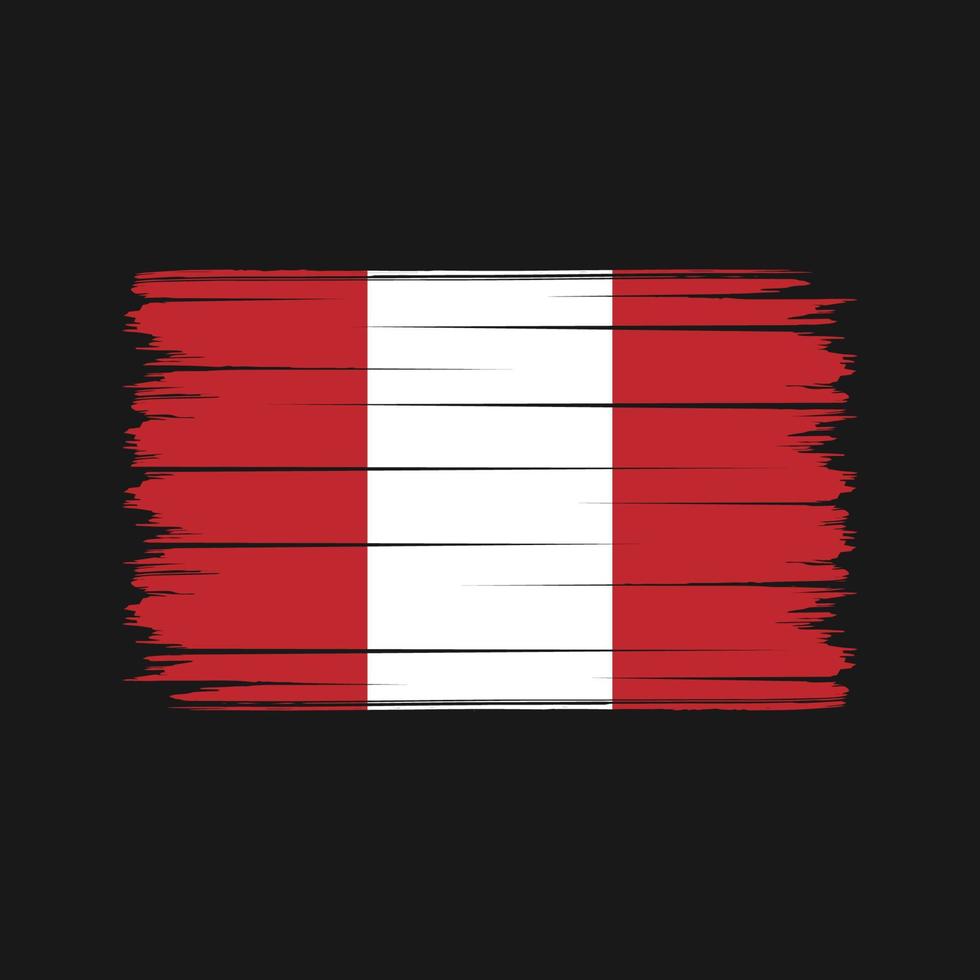 Peru Flag Brush Strokes. National Flag vector