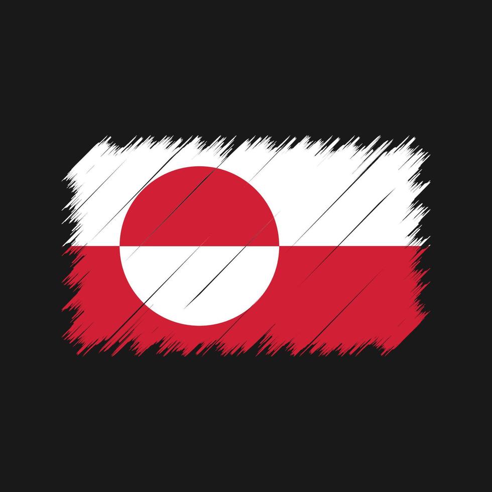 Greenland Flag Brush Strokes. National Flag vector