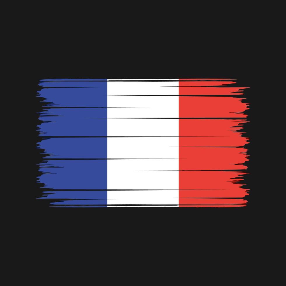 France Flag Brush Strokes. National Flag vector